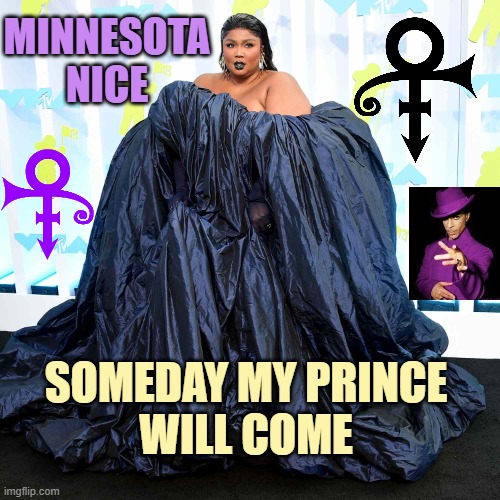 MINNESOTA
NICE SOMEDAY MY PRINCE
WILL COME | image tagged in lizzo tarp | made w/ Imgflip meme maker