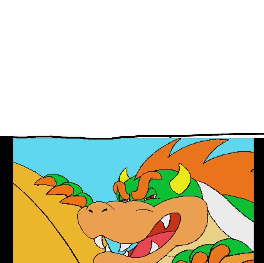 Bowser is laughing at something Blank Meme Template