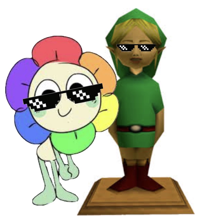 Dandy and Ben drowned deal with it Blank Meme Template