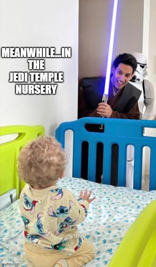 Kill the Youngling | MEANWHILE...IN THE JEDI TEMPLE NURSERY | image tagged in star wars,anakin kills younglings | made w/ Imgflip meme maker