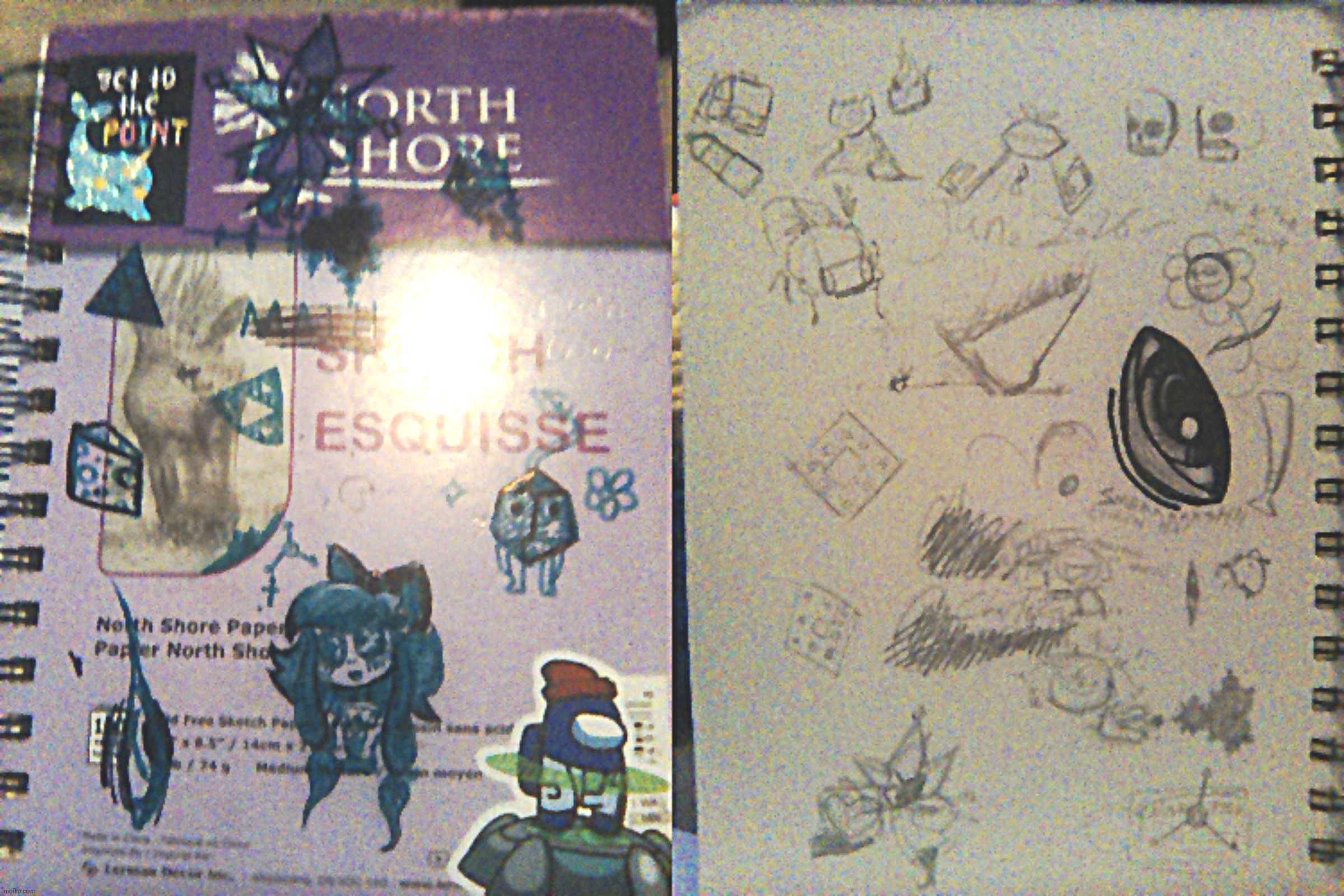 Outsde and inside of my sketchbook | made w/ Imgflip meme maker