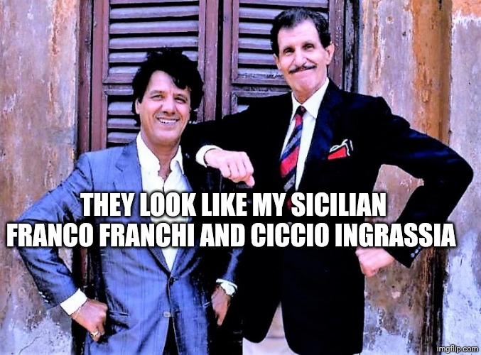 THEY LOOK LIKE MY SICILIAN FRANCO FRANCHI AND CICCIO INGRASSIA | made w/ Imgflip meme maker