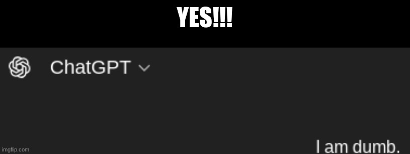 IT IS DUMB | YES!!! | image tagged in memes | made w/ Imgflip meme maker