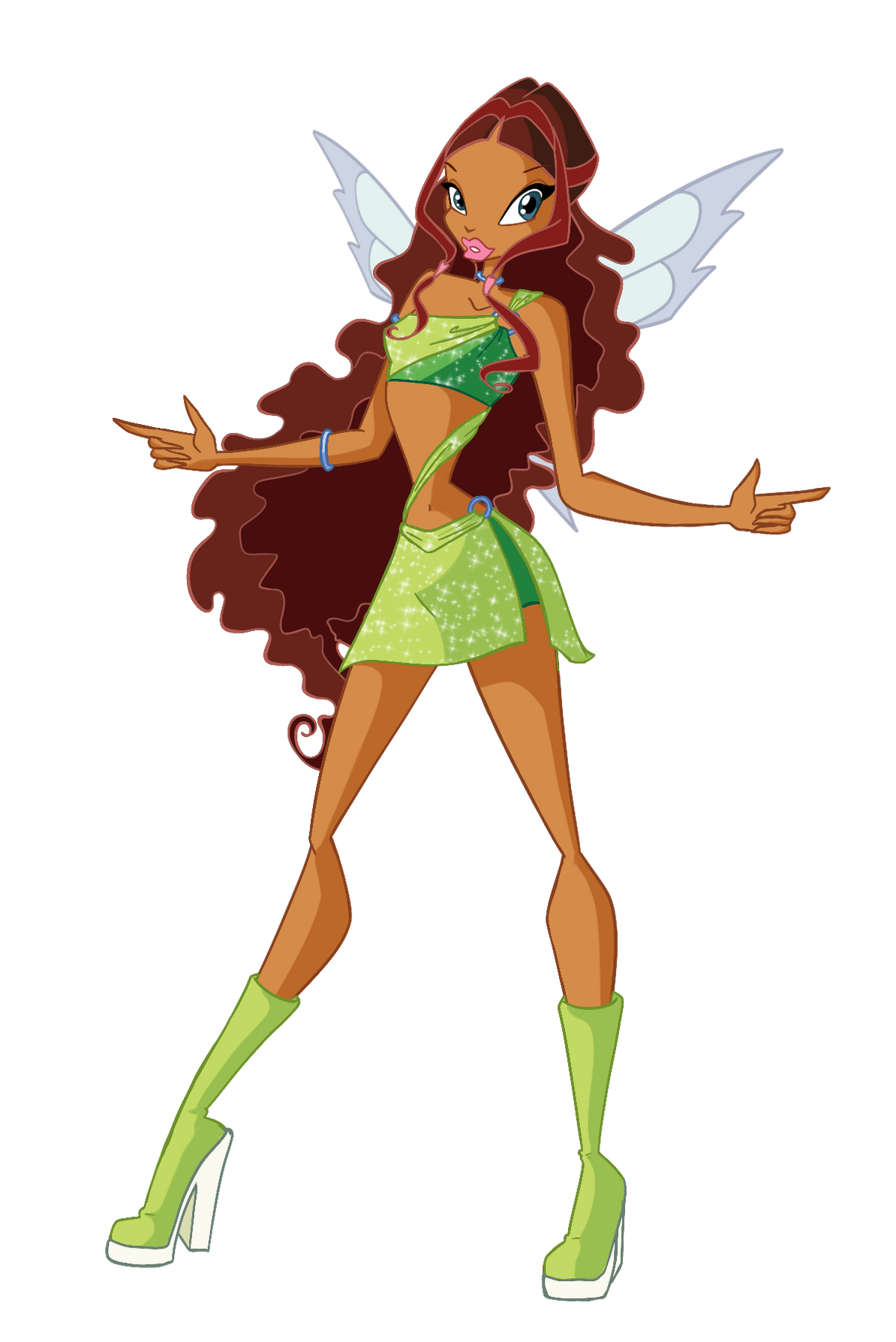 Aisha Magic Winx Final Pose Blank Meme Template