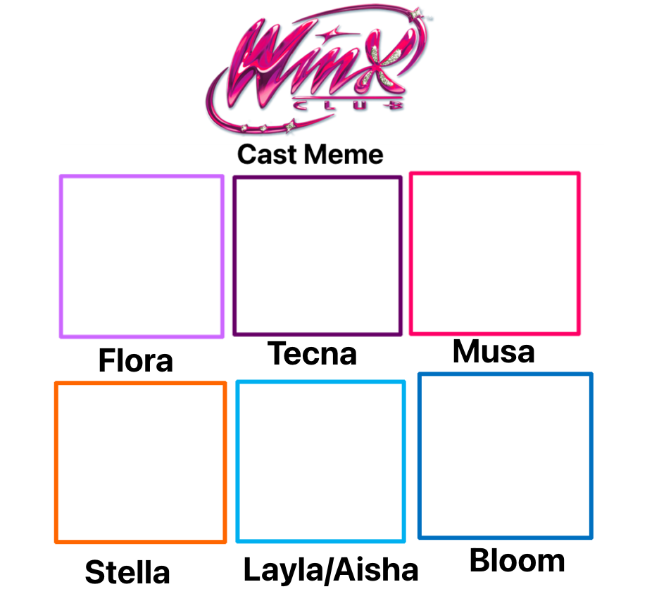 Winx Club Cast Meme (Blank Template) Blank Meme Template