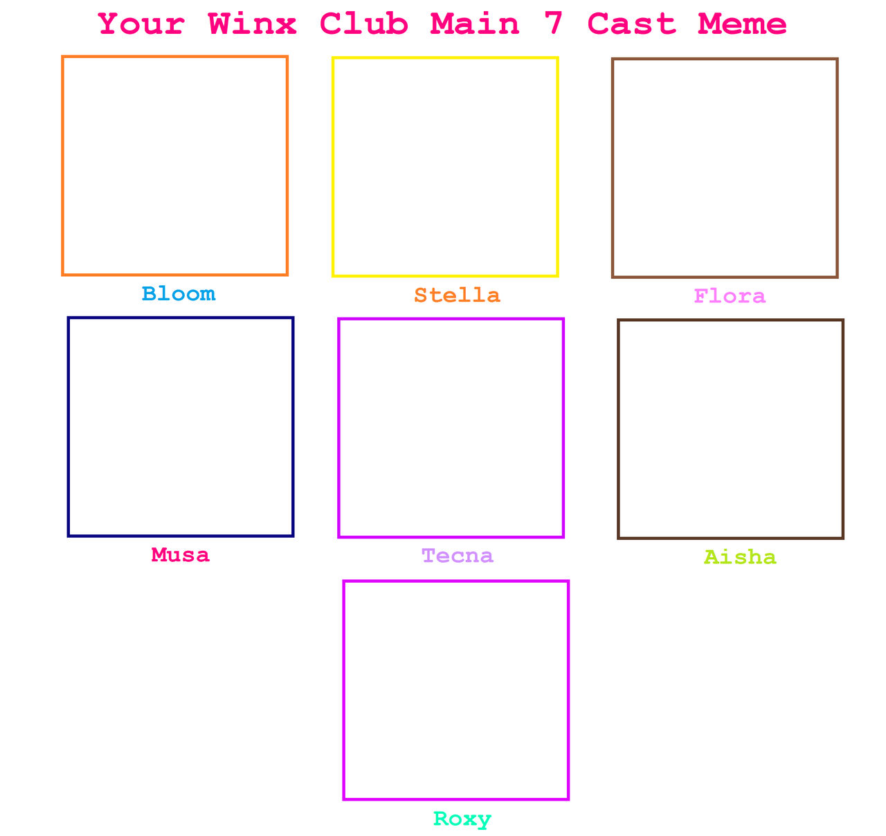 Your Winx Club Main 7 Cast Meme Blank Meme Template