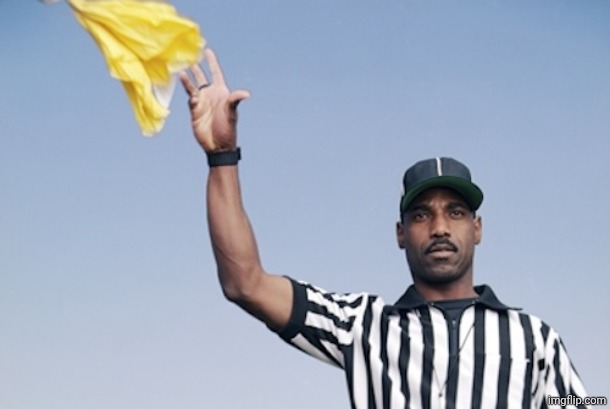 Flag on the play | image tagged in flag on the play | made w/ Imgflip meme maker