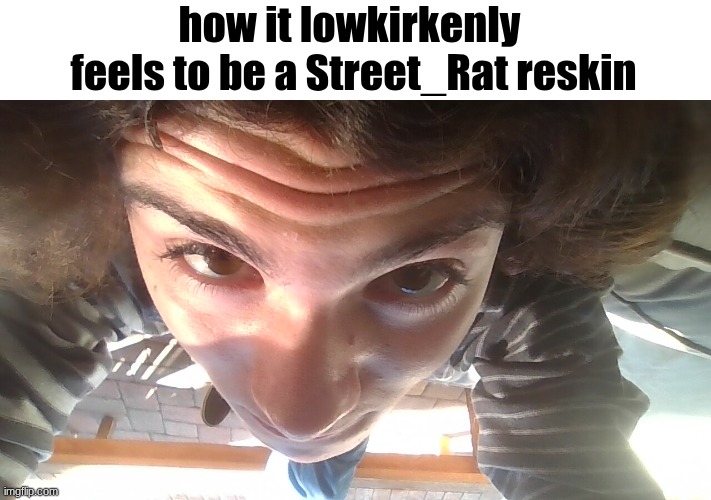 how it lowkirkenly  feels to be a Street_Rat reskin | made w/ Imgflip meme maker