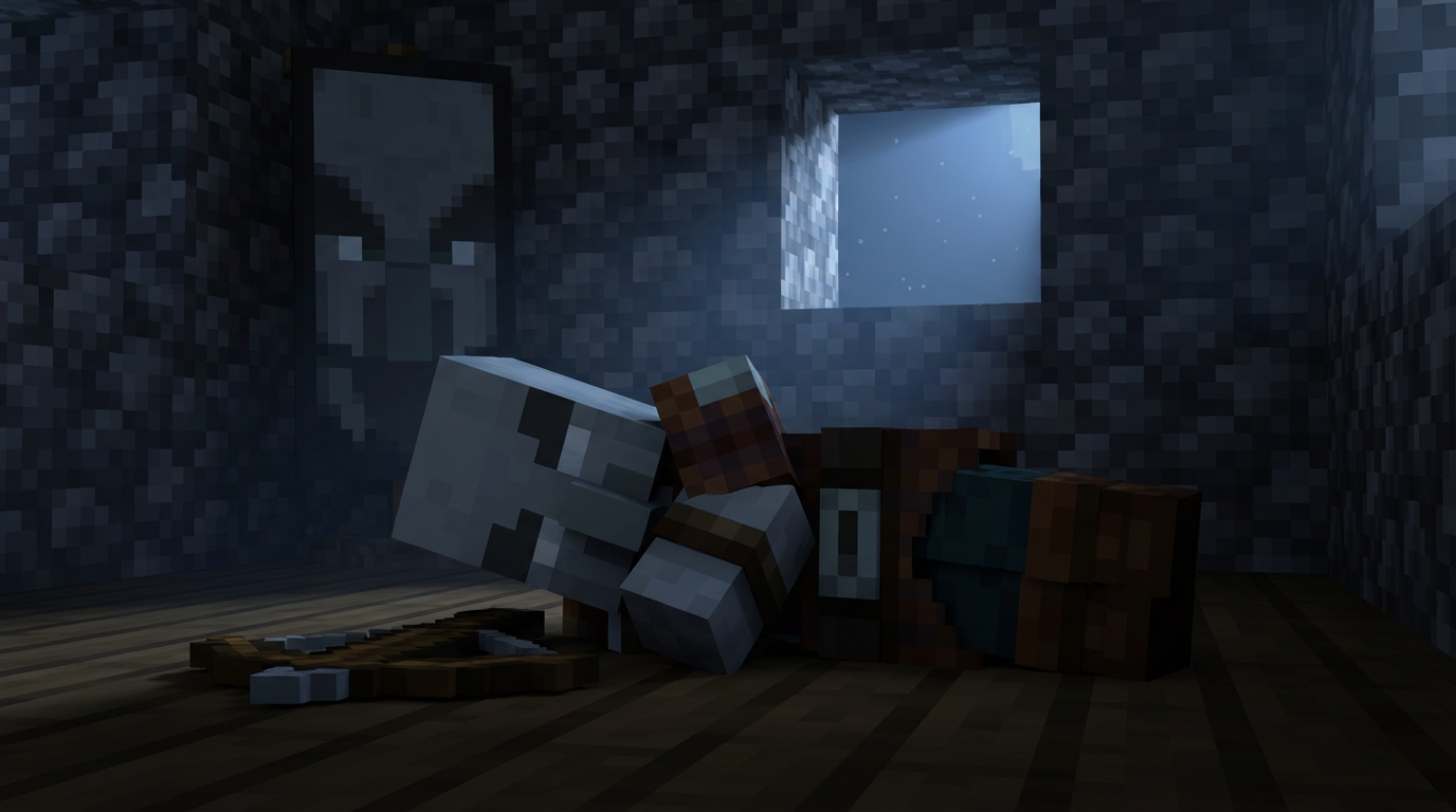 Pillager That Is An Illager Captain Sleeping Blank Meme Template