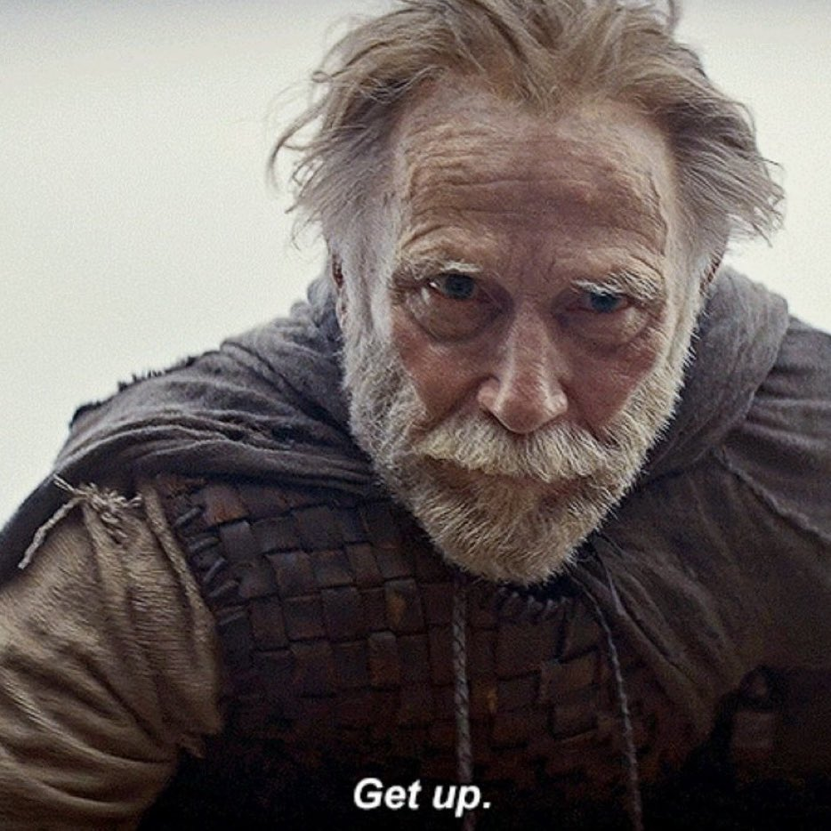 Ser Arlan get up Blank Meme Template