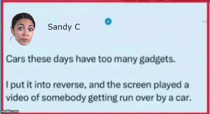 De Facto Head of the Democrat Party | image tagged in aoc sandy cortez back up camera meme | made w/ Imgflip meme maker