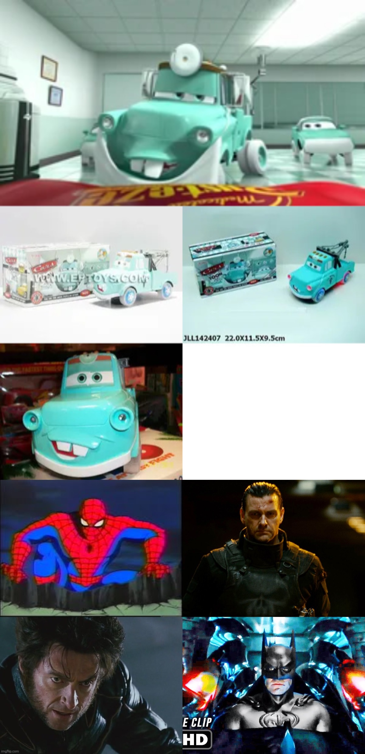 Super Lovely (Doctor Mater) Knock Off Bump and Go Toys Blank Meme Template