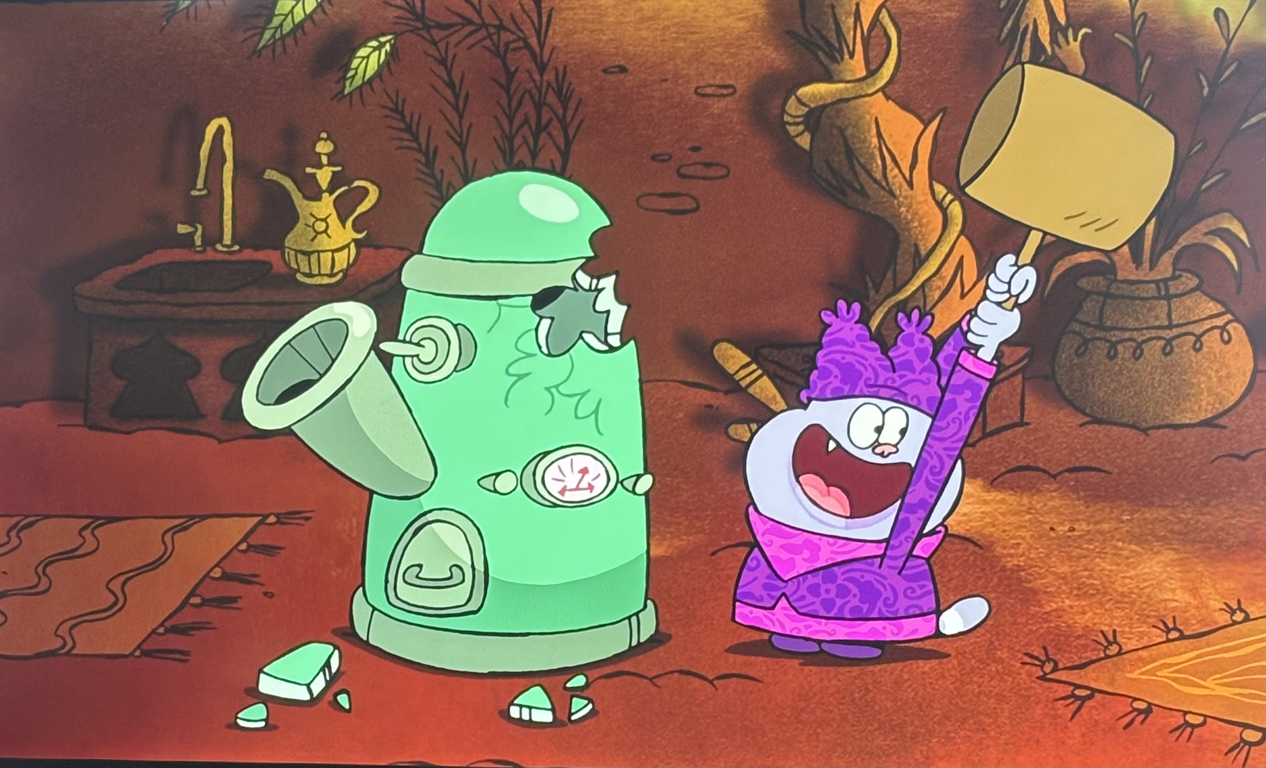 Chowder Smashing Machine Blank Meme Template