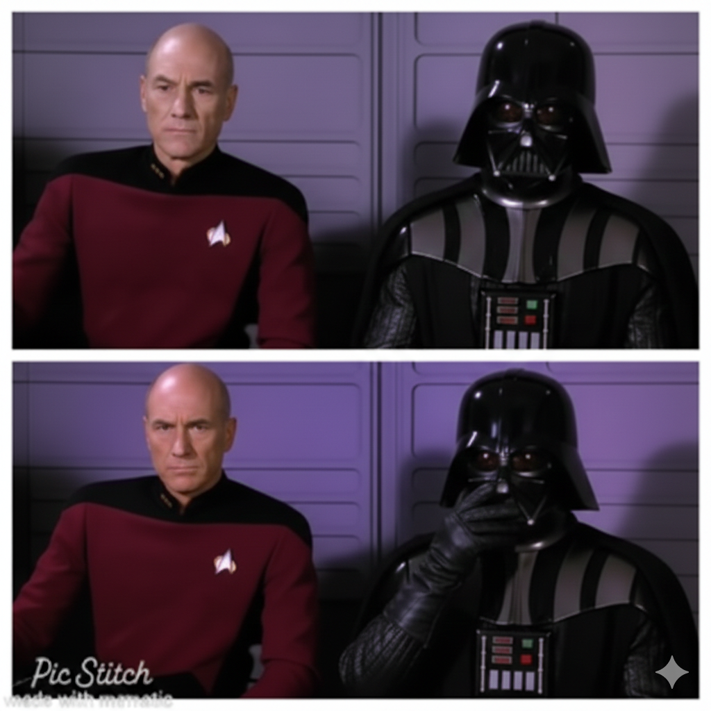 High Quality Vader, picard Blank Meme Template