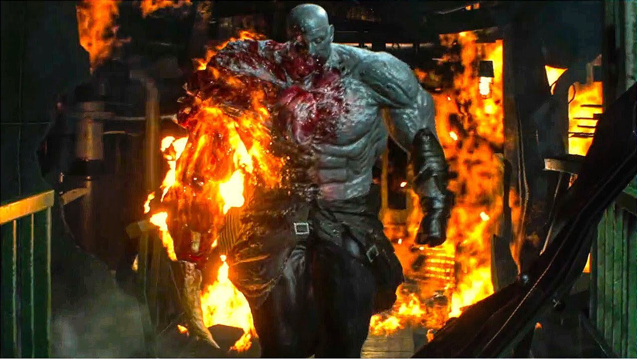 Mr X walking out of fire Blank Meme Template