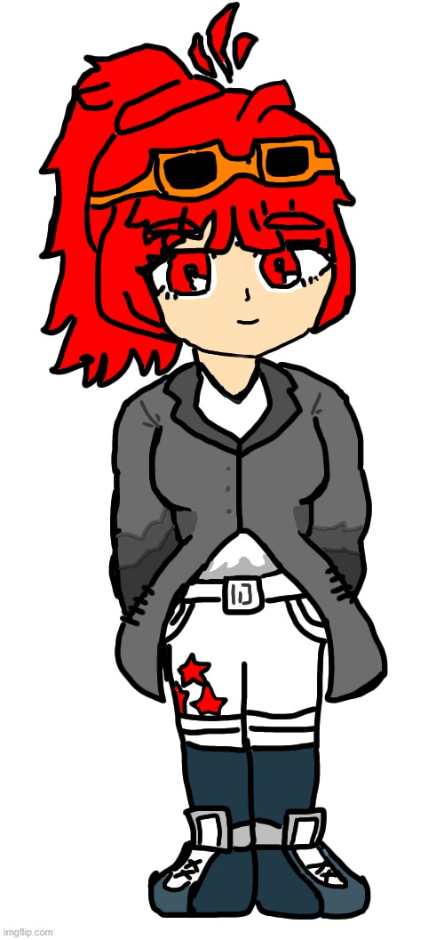 I redrew Smol Scarlet in Digital as I've installed ibis Paint, I couldn't finish it as I only had 1 hour limit :< | made w/ Imgflip meme maker