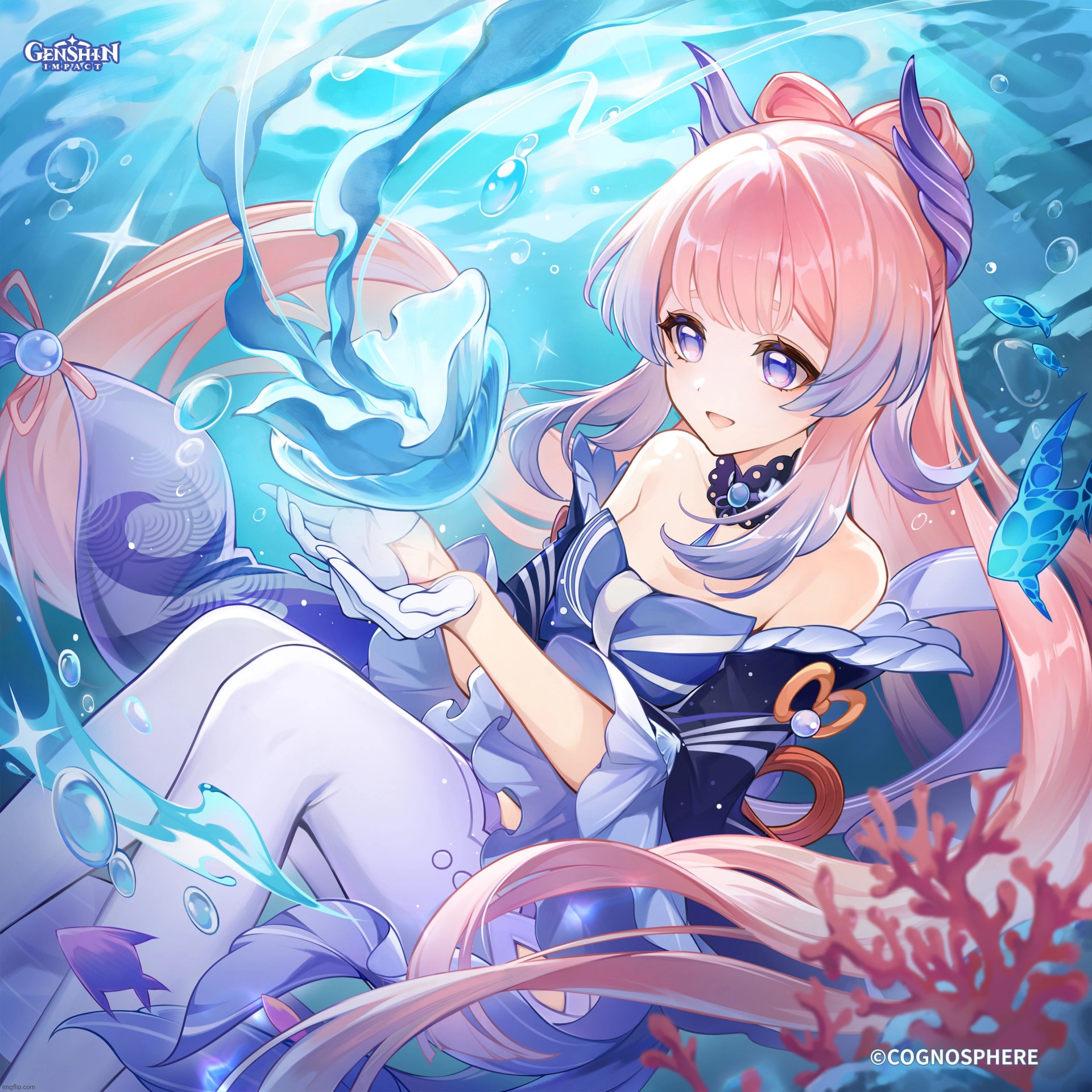 Happy Birthday Kokomi! (22-02-2026) | image tagged in kokomi birthday art,birthday,genshin impact | made w/ Imgflip meme maker