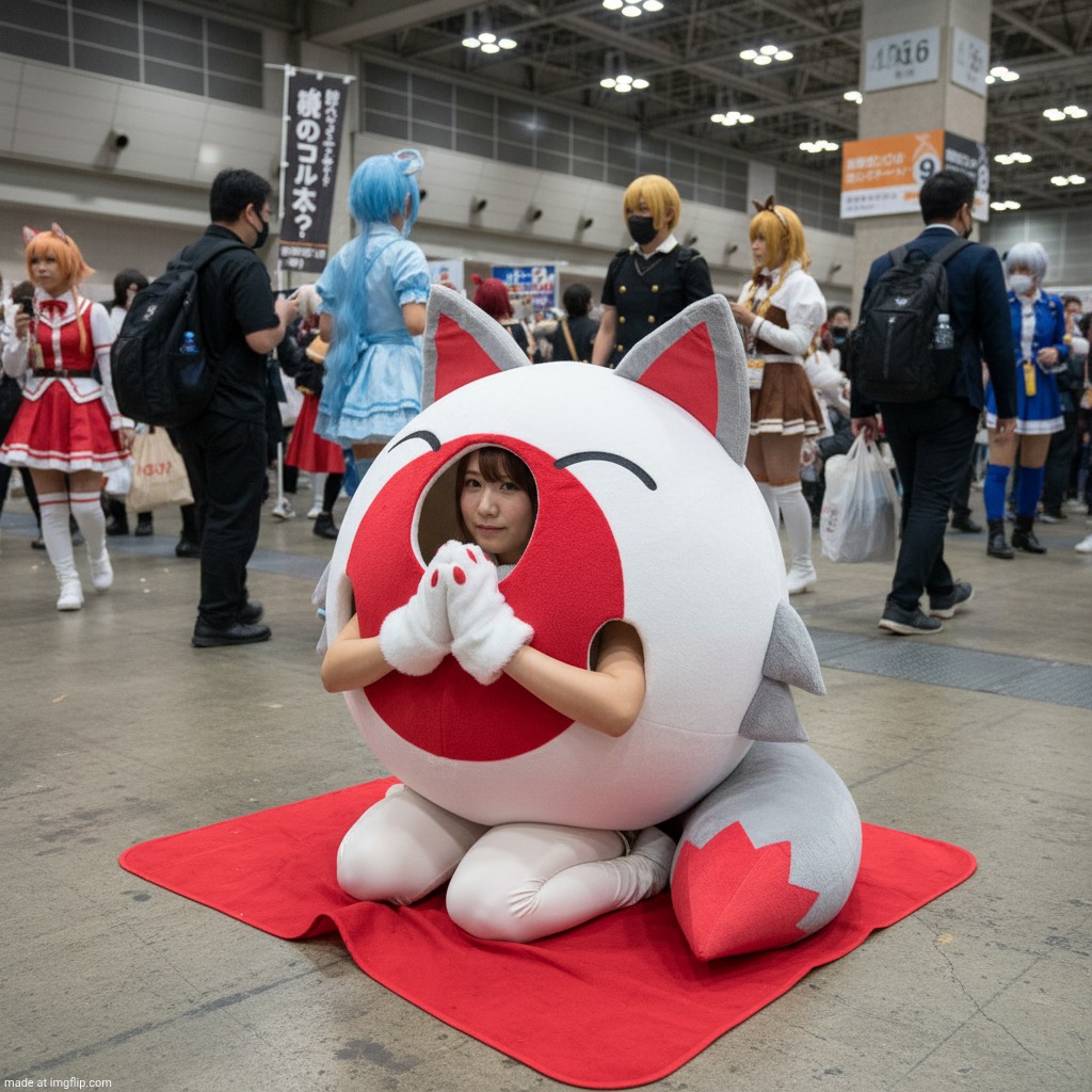 Japan Countryball Costume | image tagged in countryballs,ai,ai generated,memes,japan,fyp | made w/ Imgflip meme maker