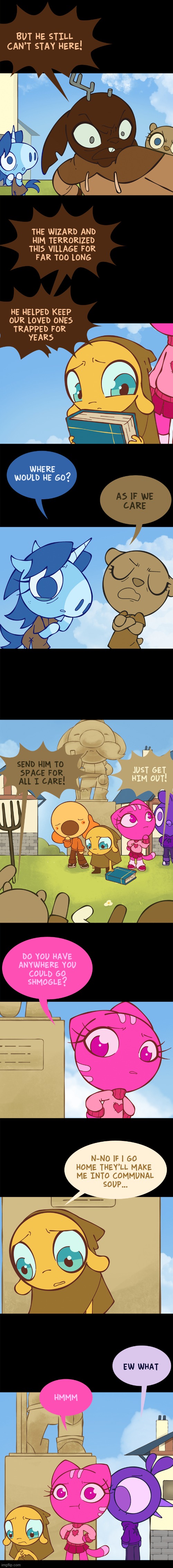 image tagged in villagers,henchman,homeless,communal,soup,oof | made w/ Imgflip meme maker