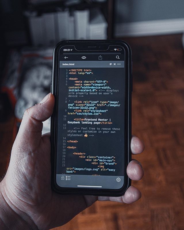 coding on phone Blank Meme Template