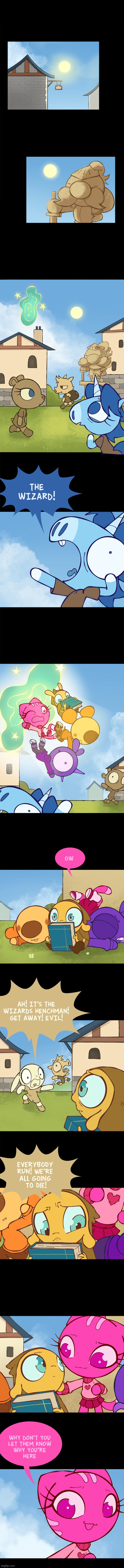 The return of Cat Bird Dog! | image tagged in cat,bird,dog,henchman,village,villagers | made w/ Imgflip meme maker