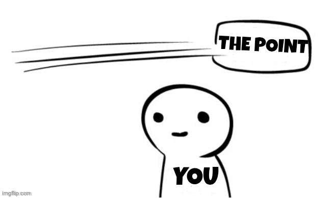 The point | THE POINT YOU | image tagged in the point | made w/ Imgflip meme maker
