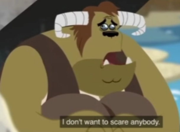 Ogre is very scared Blank Meme Template