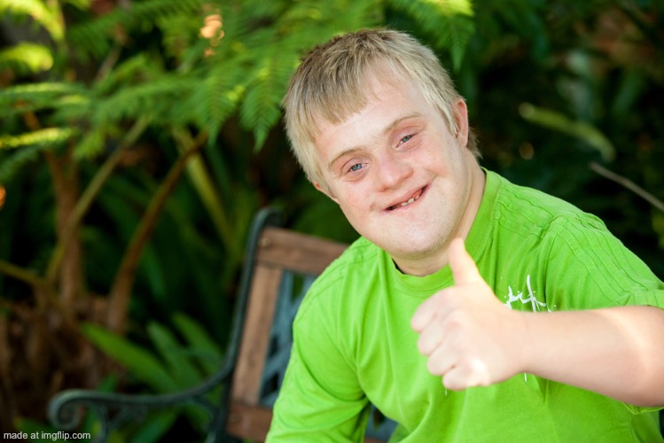 Downie Down Syndrome | image tagged in downie down syndrome | made w/ Imgflip meme maker