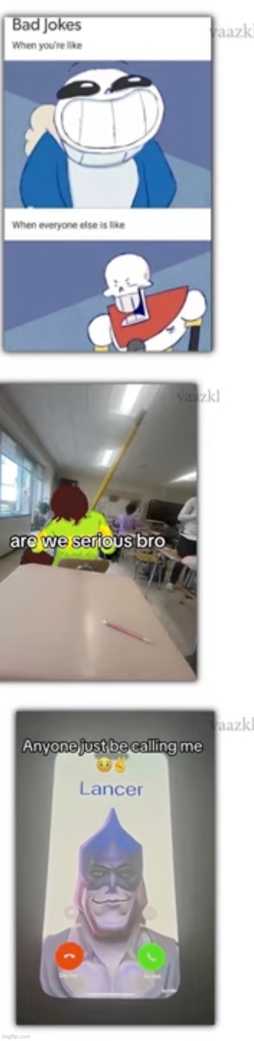 Deltarune memes I screenshotted from Vaazkal‘s meme video | made w/ Imgflip meme maker