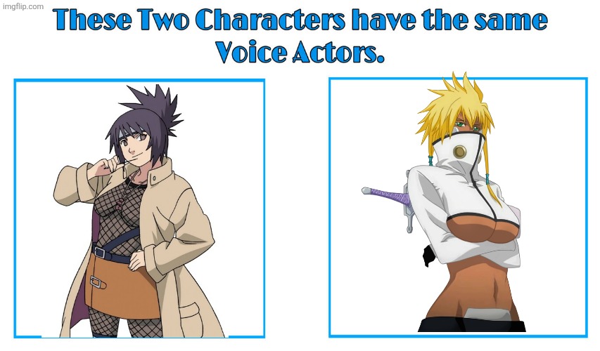 Laura Bailey | image tagged in same voice actor,laura bailey,naruto,bleach | made w/ Imgflip meme maker