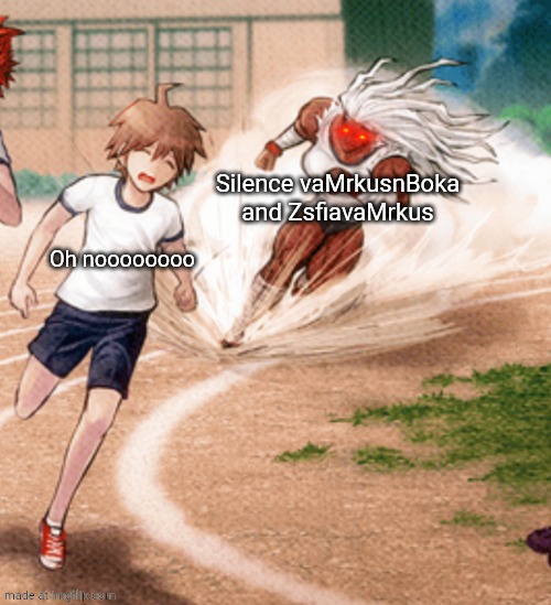 They threw me at glass | Silence vaMrkusnBoka and ZsfiavaMrkus; Oh noooooooo | image tagged in sakura ogami running,silence,deviantart,oh wow are you actually reading these tags | made w/ Imgflip meme maker