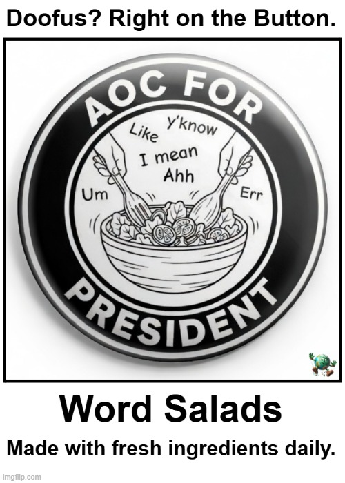 Is AOC the biggest doofus to ever be considered for president? | image tagged in maga,conservative,aoc | made w/ Imgflip meme maker