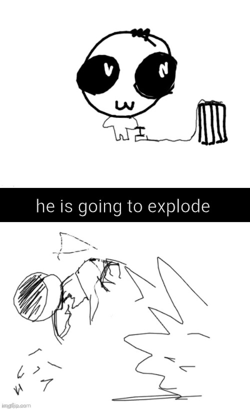 what the hell | he is going to explode | image tagged in black square | made w/ Imgflip meme maker