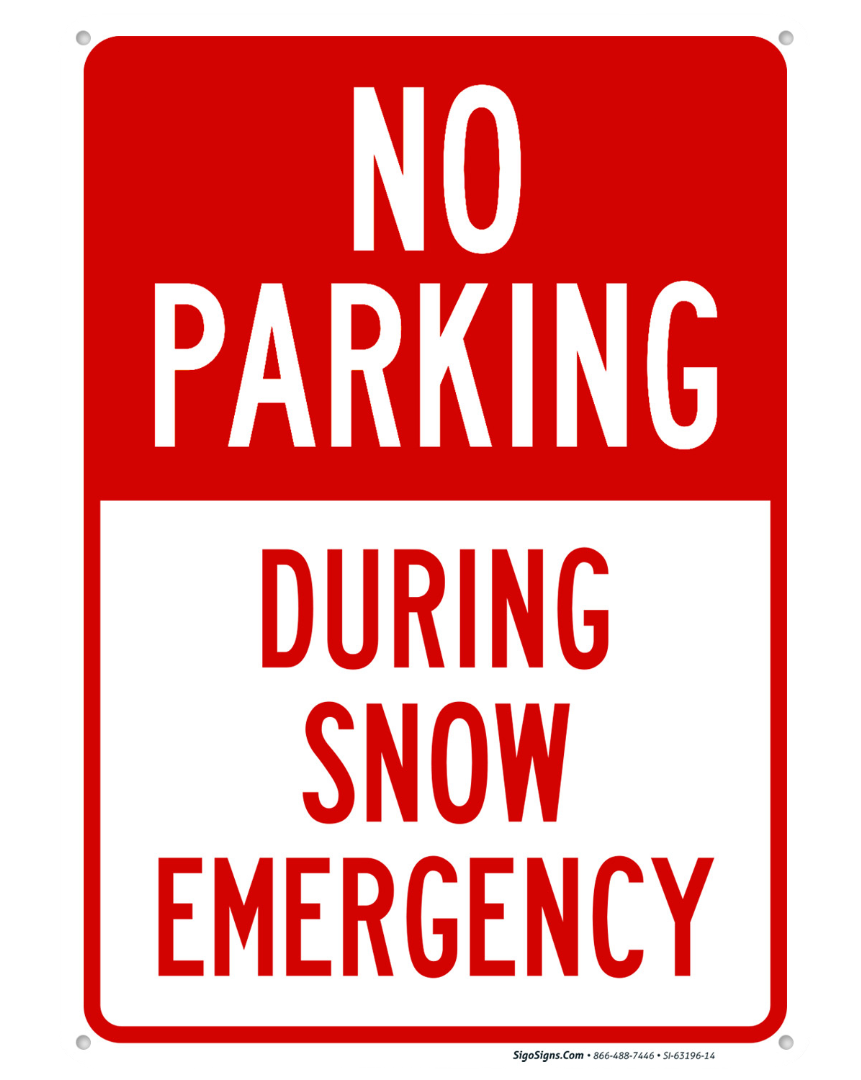 No parking snow emergency Blank Meme Template