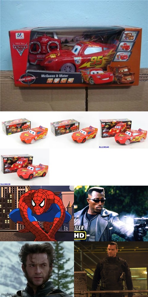 Yile Toys Cars 2 Knock Off Bump and Go Toys Blank Meme Template