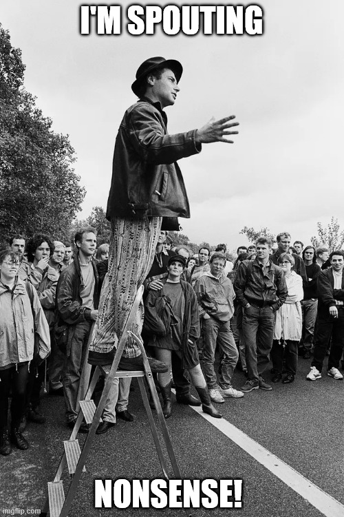 Speaking in public | I'M SPOUTING NONSENSE! | image tagged in speaking in public | made w/ Imgflip meme maker