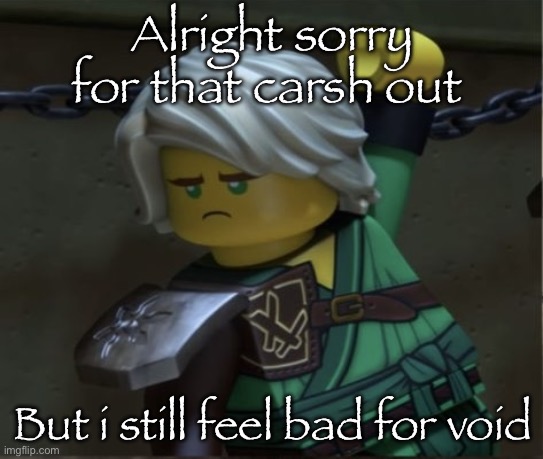 Because he's treated as a porn machien | Alright sorry for that carsh out; But i still feel bad for void | image tagged in lloyd is disappointed | made w/ Imgflip meme maker