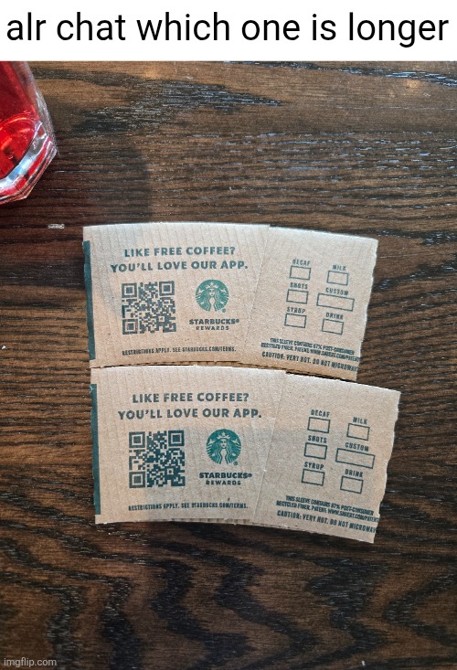 alr chat which one is longer | made w/ Imgflip meme maker