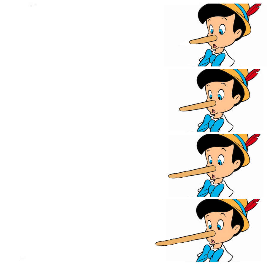 Pinocchio is lying Blank Meme Template