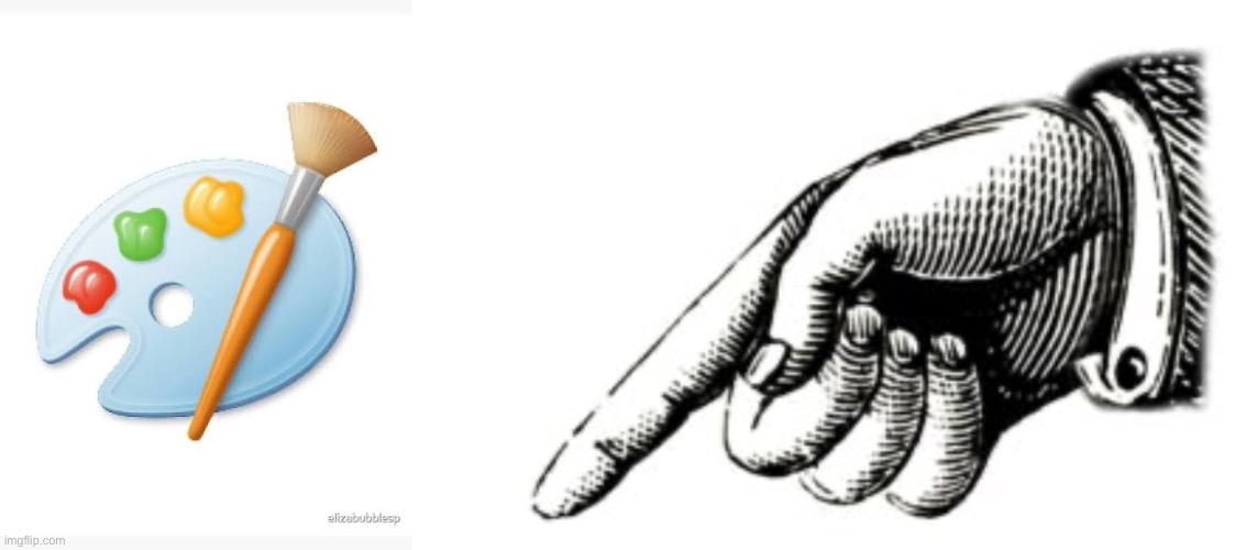 image tagged in hand pointing down left | made w/ Imgflip meme maker