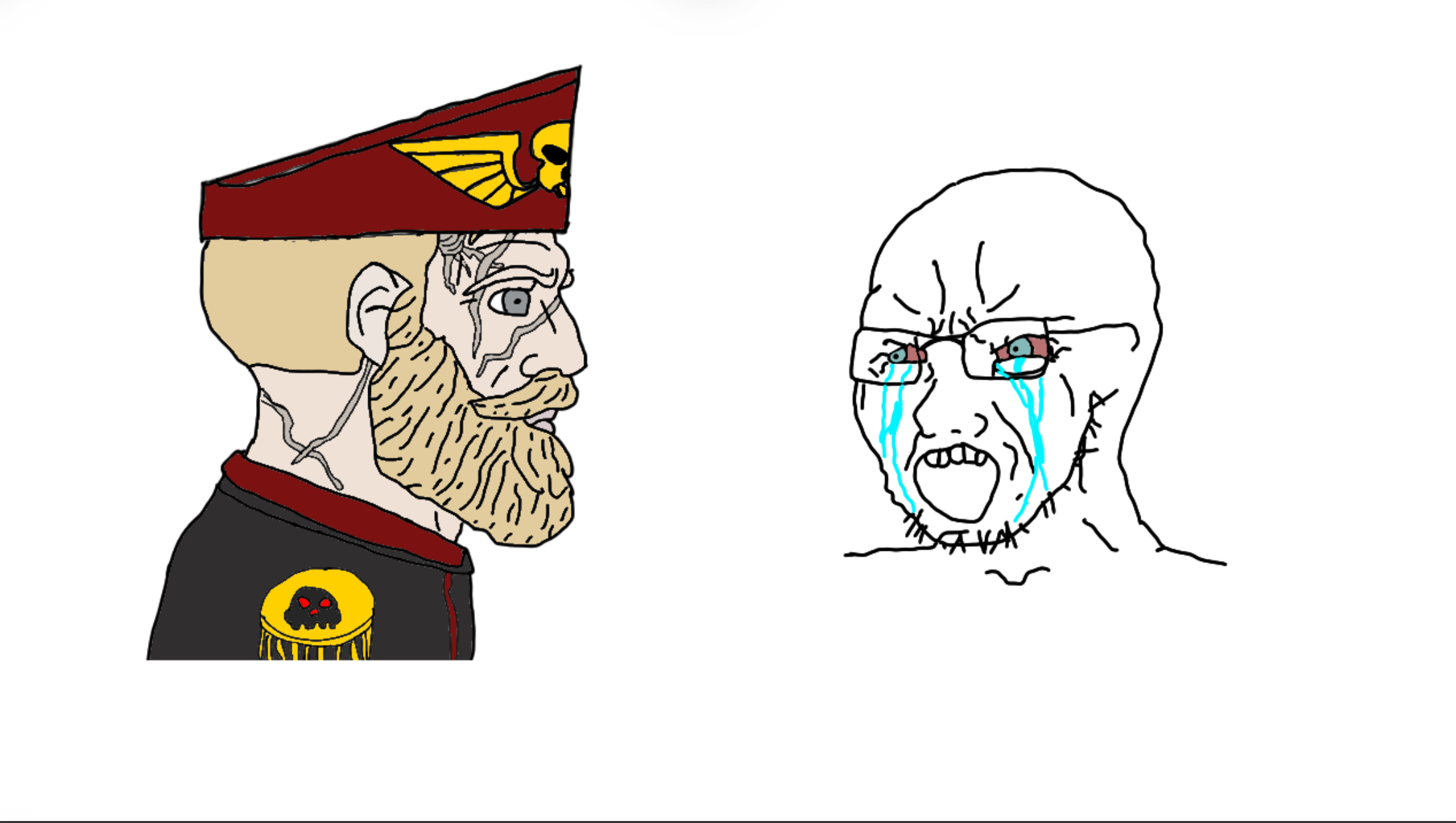 Commissar Chad Blank Meme Template