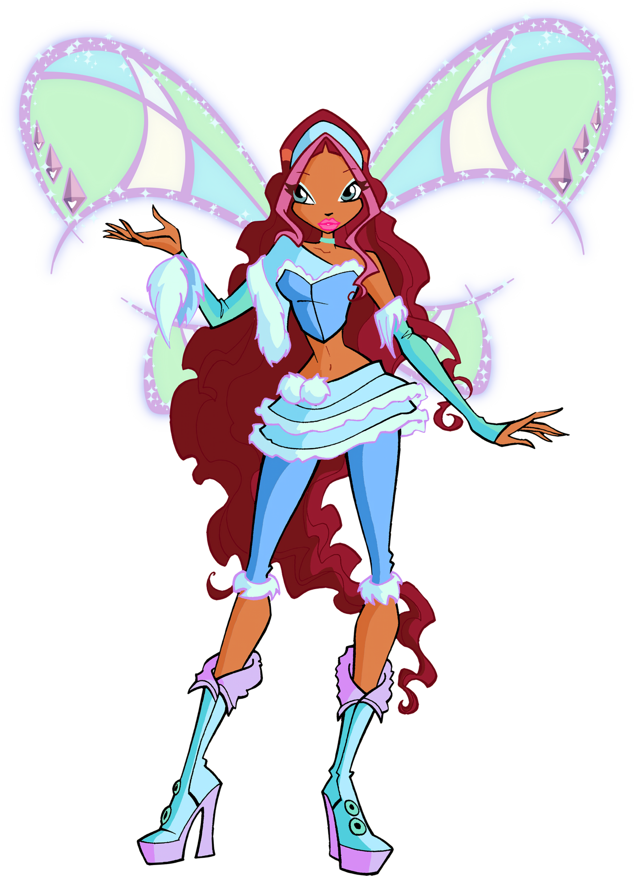 winx club aisha 4 season lovix 2D concept Blank Meme Template