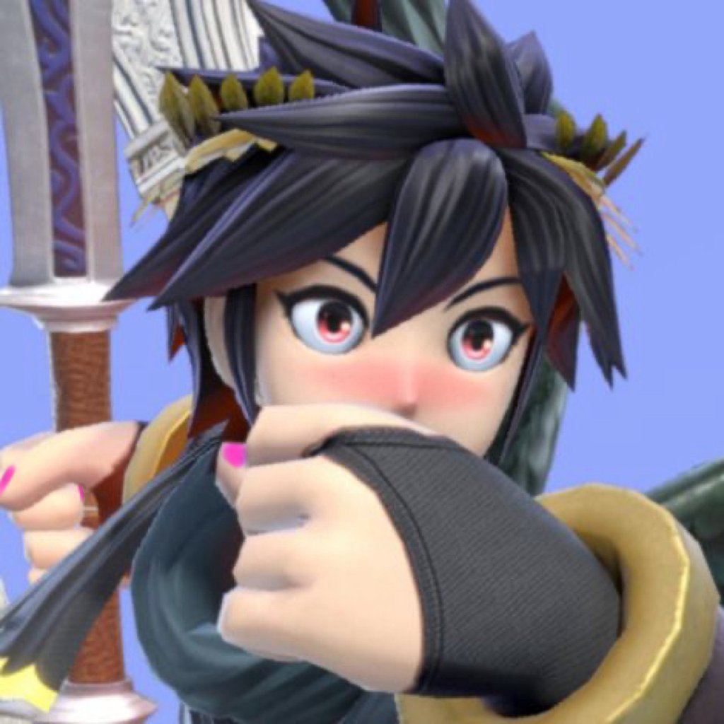 Dark Pit blushing Blank Meme Template