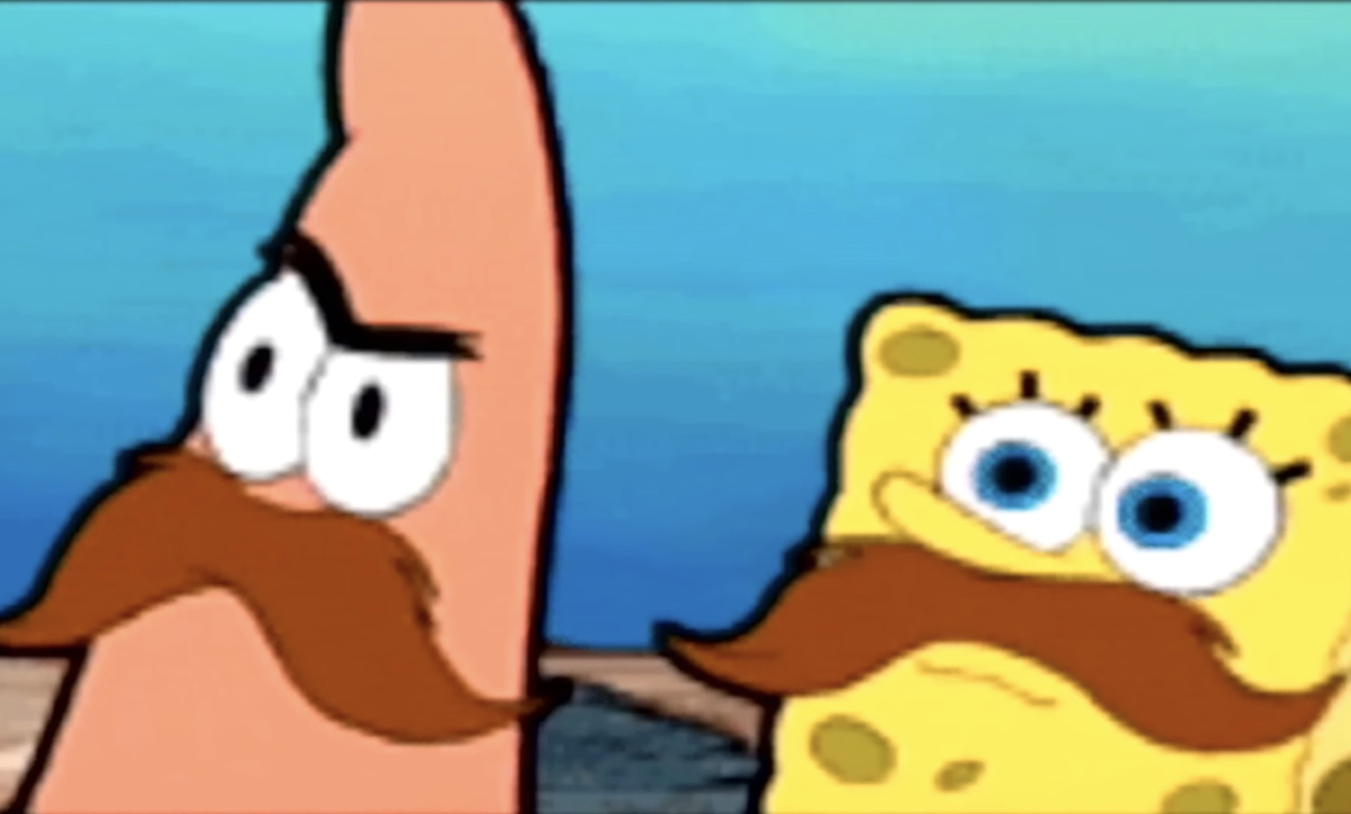 Patrick and SpongeBob Blank Meme Template