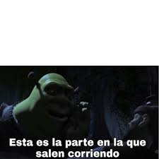 Esta es la parte en la que salen corriendo Blank Meme Template
