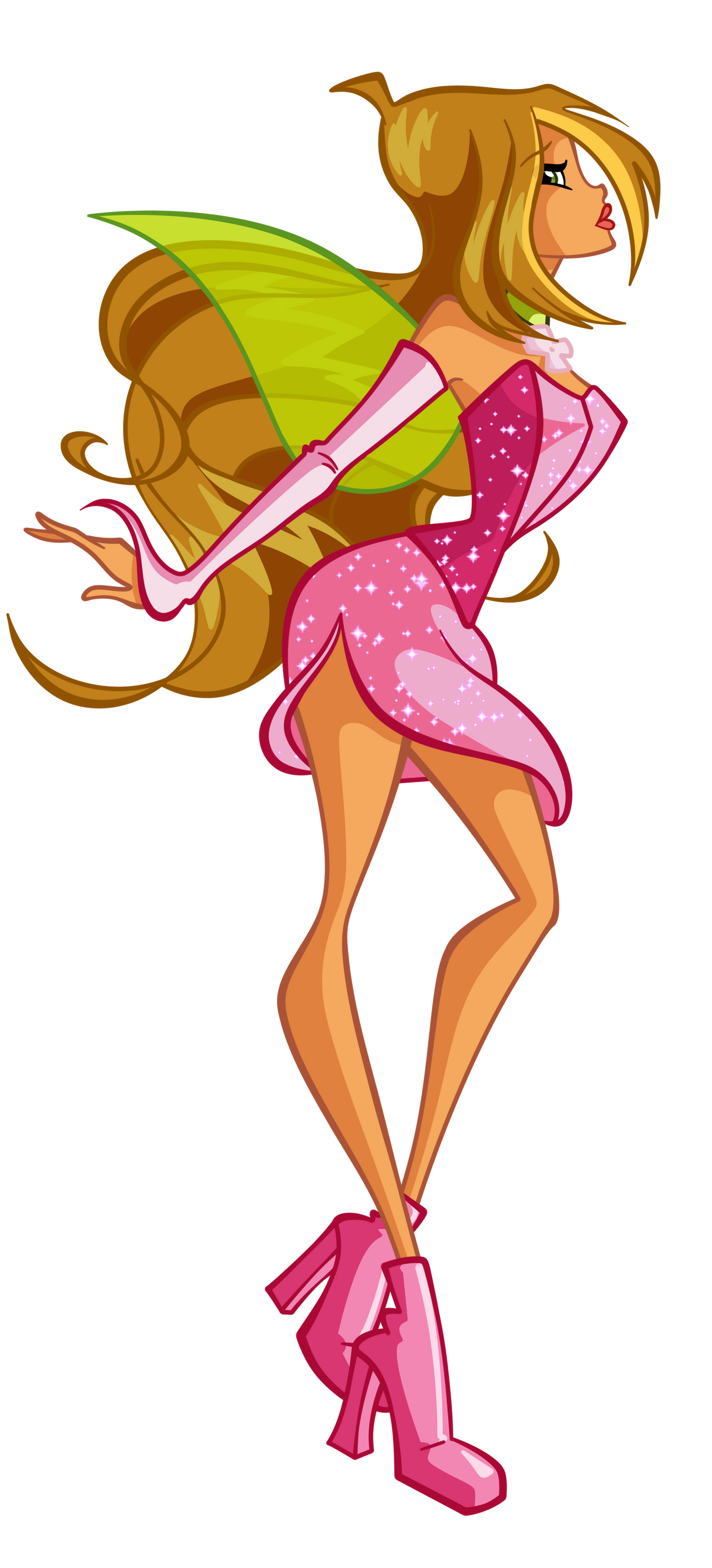 winx club Flora 1 season charmix base HD Blank Meme Template