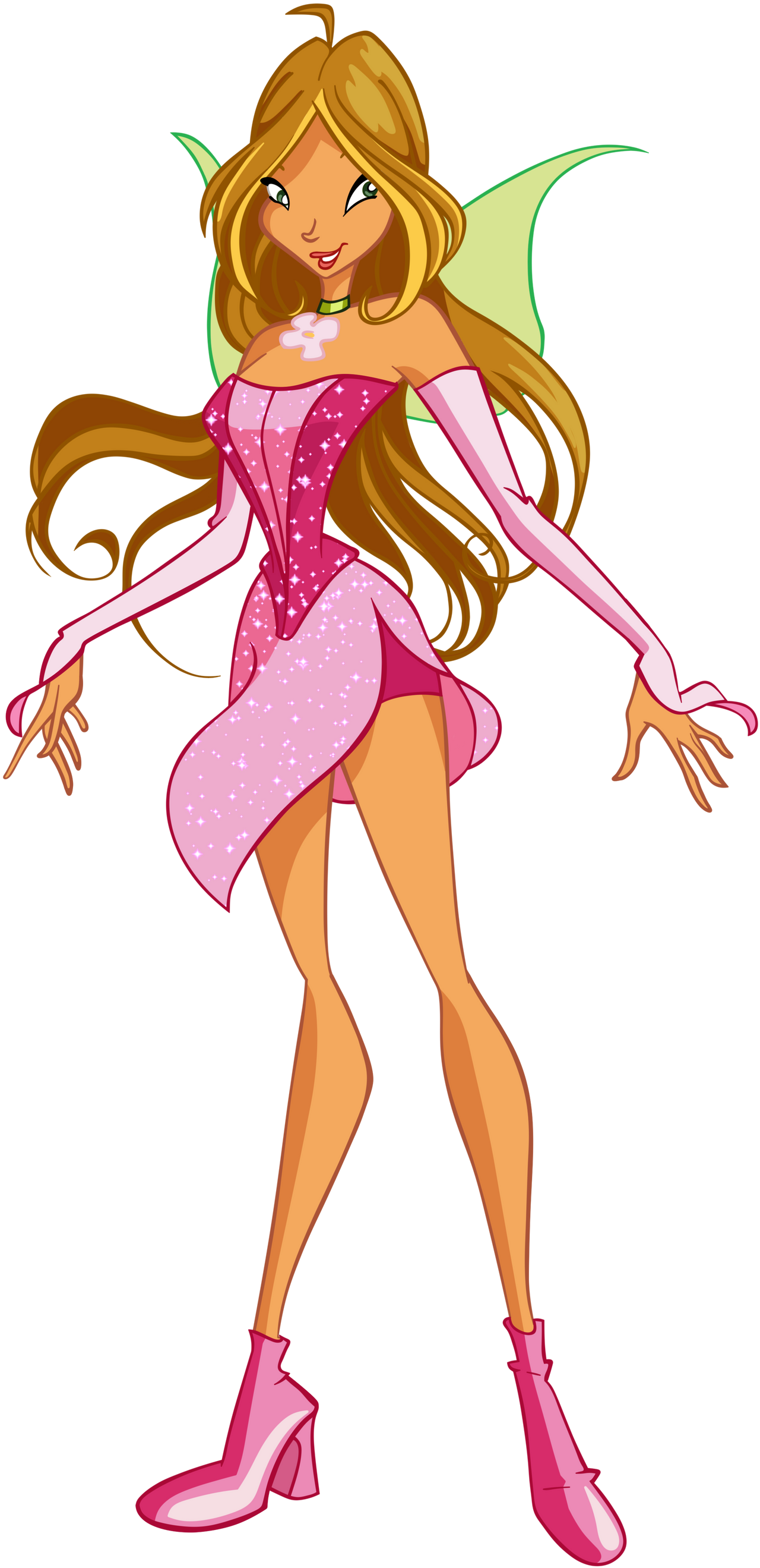 winx club Flora 1 season charmix base HD Blank Meme Template