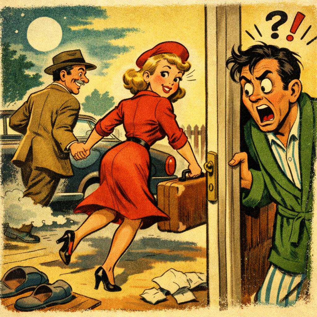 when you catch your wife ditching you for no reason Blank Meme Template