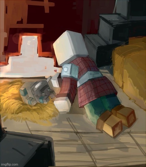 Pillager And Baby Ravager | image tagged in pillager and baby ravager | made w/ Imgflip meme maker