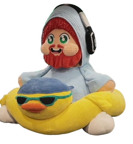 Giant Caseoh Plushie Blank Meme Template